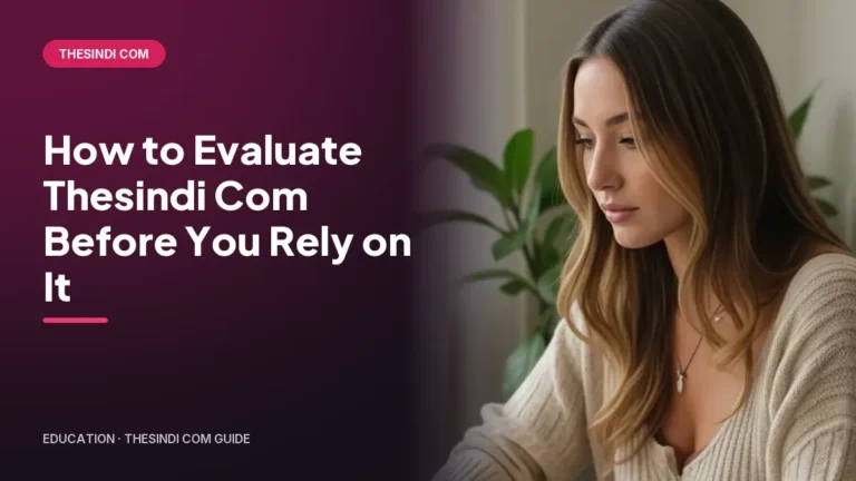 How to Evaluate Thesindi Com Before You Rely on It