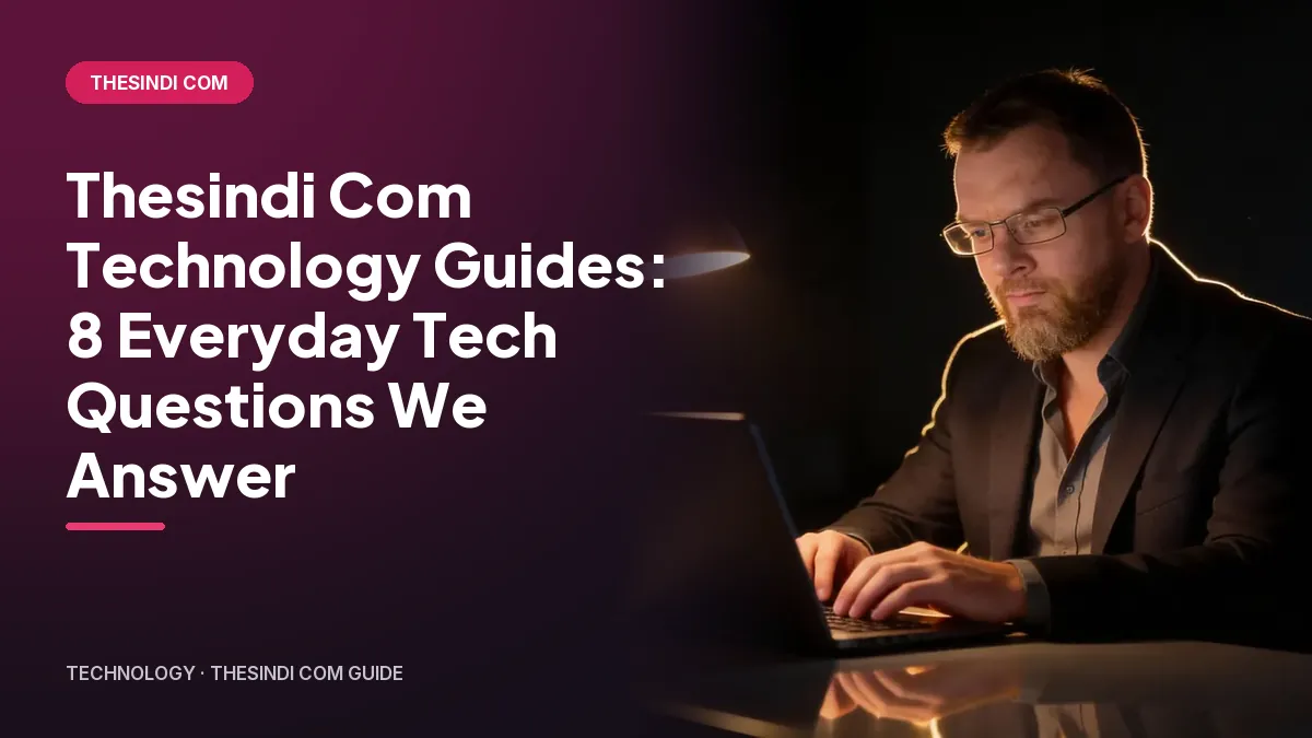 Thesindi Com Technology Guides: 8 Everyday Tech Questions We Answer
